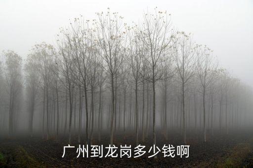 廣州到龍崗多少錢啊