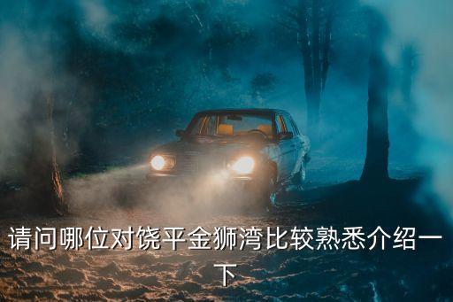 請問哪位對饒平金獅灣比較熟悉介紹一下
