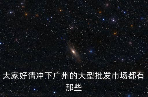 大家好請沖下廣州的大型批發市場都有那些