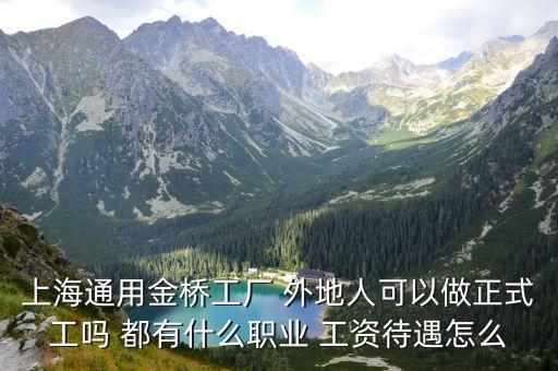 上海通用金橋工廠 外地人可以做正式工嗎 都有什么職業(yè) 工資待遇怎么