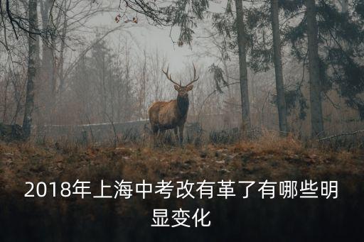 2018年上海中考改有革了有哪些明顯變化