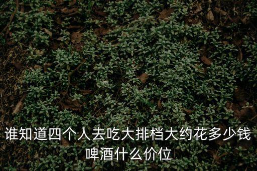 誰知道四個人去吃大排檔大約花多少錢啤酒什么價位