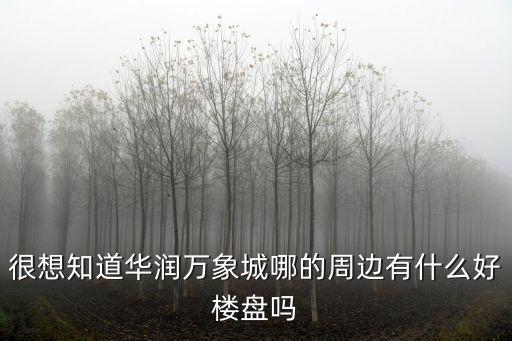 很想知道華潤萬象城哪的周邊有什么好樓盤嗎