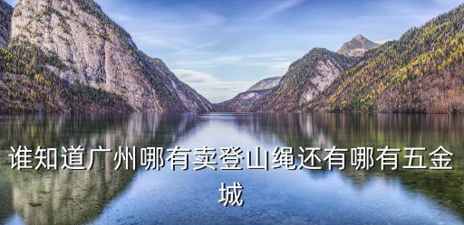 廣州登山繩，廣州哪里有賣登山繩