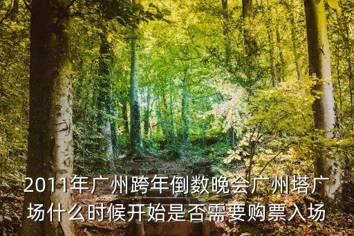 2011年廣州跨年倒數晚會廣州塔廣場什么時候開始是否需要購票入場