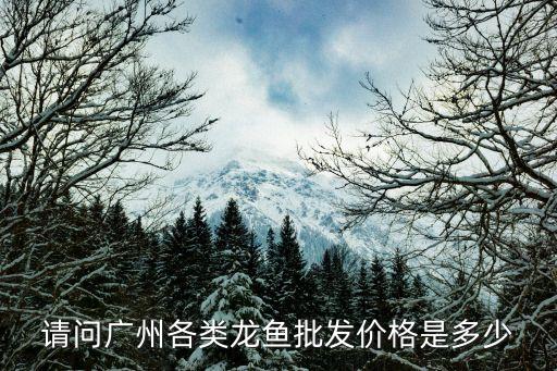 廣州花地灣兇猛魚批發價格，請問廣州各類龍魚批發價格是多少
