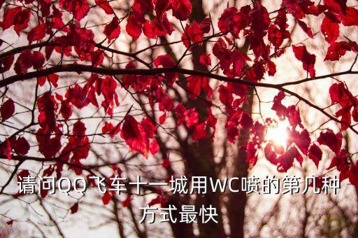請問QQ飛車十一城用WC噴的第幾種方式最快