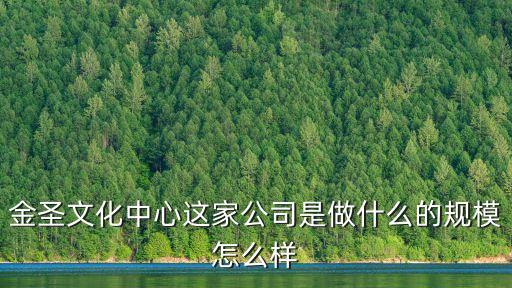 金圣文化中心這家公司是做什么的規模怎么樣