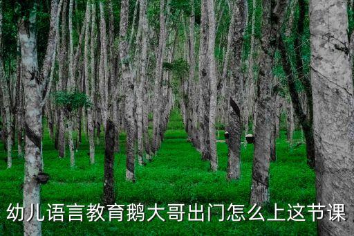 鵝大哥出門，幼師小小班課程教案