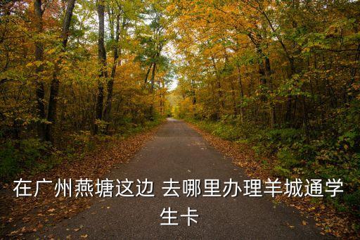 在廣州燕塘這邊 去哪里辦理羊城通學生卡