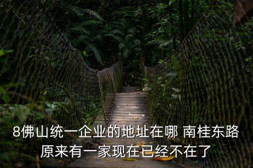 8佛山統一企業的地址在哪 南桂東路原來有一家現在已經不在了