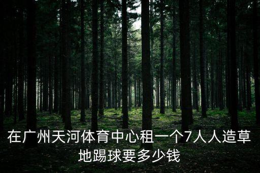 足球租場費用廣州，在廣州天河體育中心租一個7人人造草地踢球要多少錢