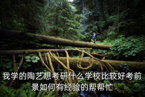 我學(xué)的陶藝想考研什么學(xué)校比較好考前景如何有經(jīng)驗(yàn)的幫幫忙