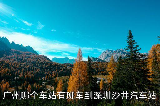 廣州到深圳沙井在哪個(gè)站坐車，在廣州哪個(gè)汽車站有到深圳沙井的車
