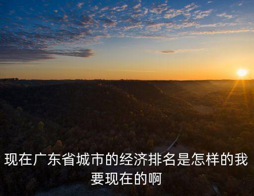 現(xiàn)在廣東省城市的經(jīng)濟(jì)排名是怎樣的我要現(xiàn)在的啊