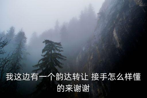 我這邊有一個(gè)韻達(dá)轉(zhuǎn)讓 接手怎么樣懂的來謝謝