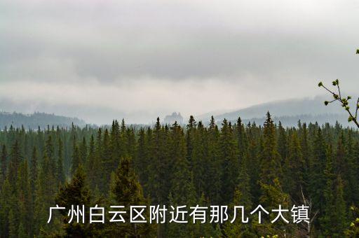 廣州白云區附近有那幾個大鎮