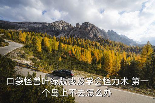 口袋怪獸葉綠版我沒學(xué)會怪力術(shù) 第一個島上不去怎么辦