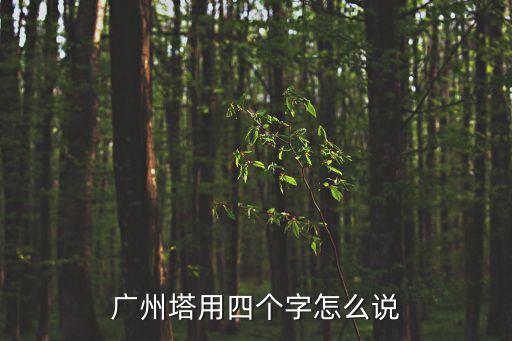 廣州塔用四個字怎么說
