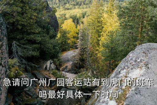 急請問廣州廣園客運站有到虎門的班車嗎最好具體一下時間