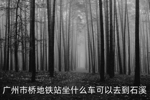 廣州市橋地鐵站坐什么車可以去到石溪