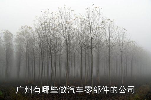 廣州有哪些做汽車零部件的公司