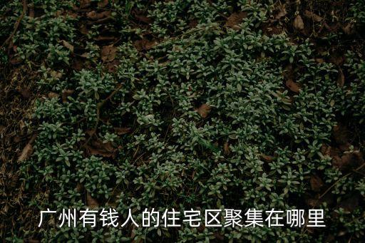 廣州有錢人的住宅區聚集在哪里