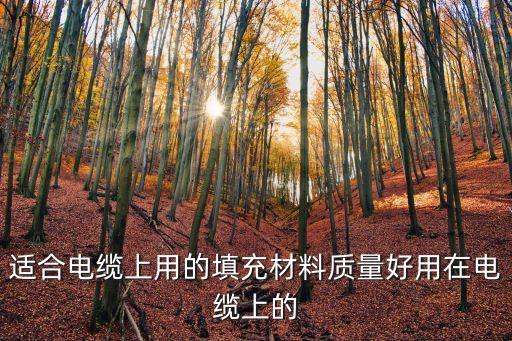 適合電纜上用的填充材料質(zhì)量好用在電纜上的