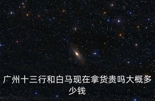 廣州十三行和白馬現在拿貨貴嗎大概多少錢
