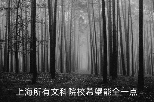 上海所有文科院校希望能全一點