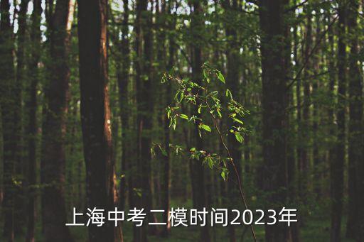 上海中考二模時(shí)間2023年