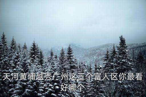 廣州富人區排名榜，廣州有哪些富人區