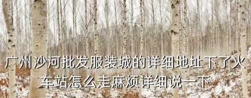 益民服裝城到廣州南站多遠，從廣州火車站到沙河益明服裝城坐多少路車