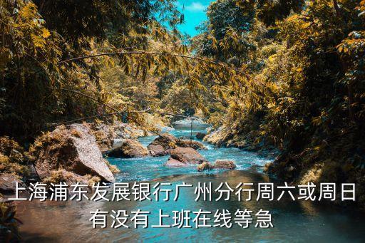 上海浦東發(fā)展銀行廣州分行周六或周日有沒有上班在線等急