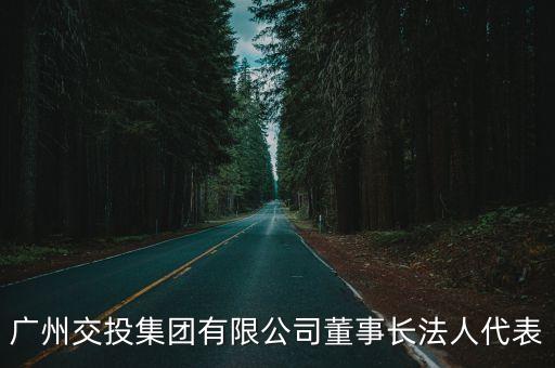 廣州交投集團簡歷，廣州交投集團有限公司董事長法人代表