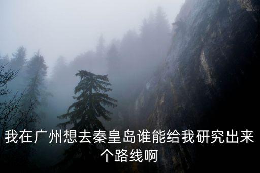 我在廣州想去秦皇島誰能給我研究出來個路線啊