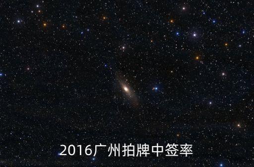 2016廣州拍牌中簽率