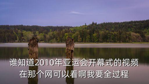 2010廣州亞運會揭幕式視頻，求高清廣州亞運會開幕式