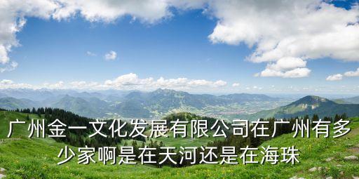 廣州金一文化發展有限公司在廣州有多少家啊是在天河還是在海珠