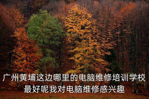 廣州黃埔這邊哪里的電腦維修培訓學校最好呢我對電腦維修感興趣