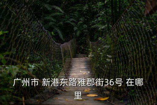 廣州市 新港東路雅郡街36號 在哪里