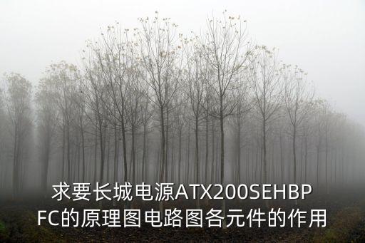 求要長城電源ATX200SEHBPFC的原理圖電路圖各元件的作用