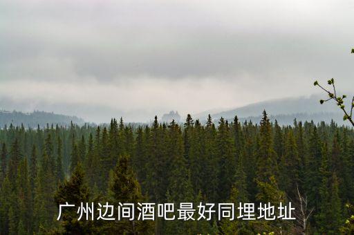 廣州邊間酒吧最好同埋地址