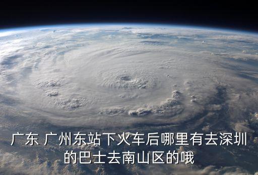 廣東 廣州東站下火車后哪里有去深圳的巴士去南山區的哦