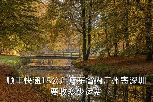 順豐快遞18公斤廣東省內廣州寄深圳要收多少運費