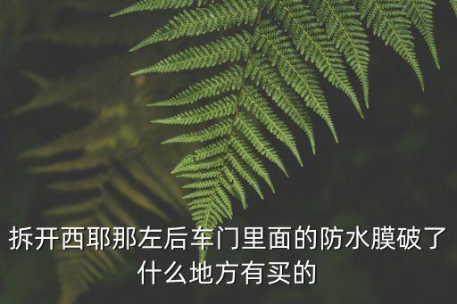 拆開西耶那左后車門里面的防水膜破了什么地方有買的