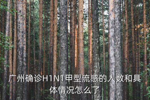 廣州確診H1N1甲型流感的人數和具體情況怎么了