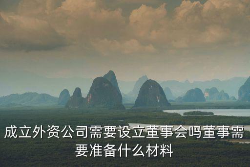 成立外資公司需要設立董事會嗎董事需要準備什么材料
