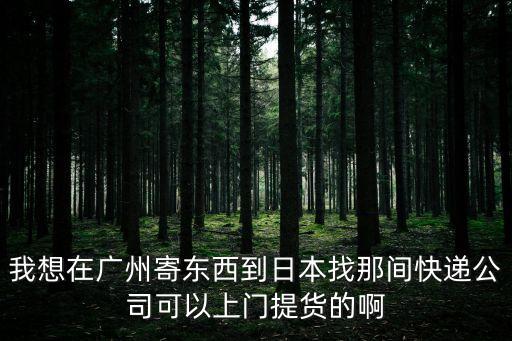 我想在廣州寄東西到日本找那間快遞公司可以上門提貨的啊