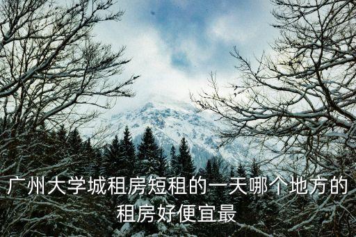 廣州大學(xué)城租房短租的一天哪個地方的租房好便宜最